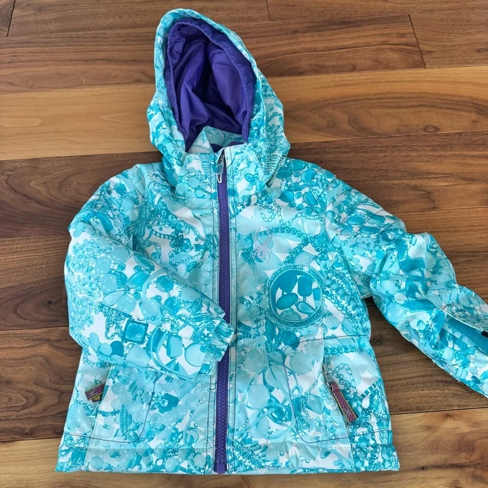 Spyder girls Bitsy Glam Insulated Ski Snow winter jacket size 2